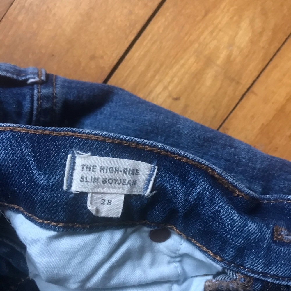 Madewell high rise slim boy jean size 28